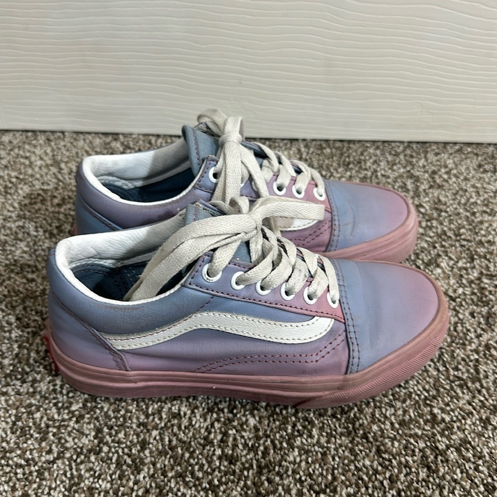 Vans pink purple ombré classic leather old skool size 1 Preowned